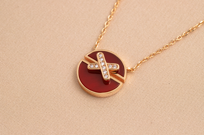 [Angela Jewellery]JEUX DE PINK GOLD DIAMOND NECKLACE