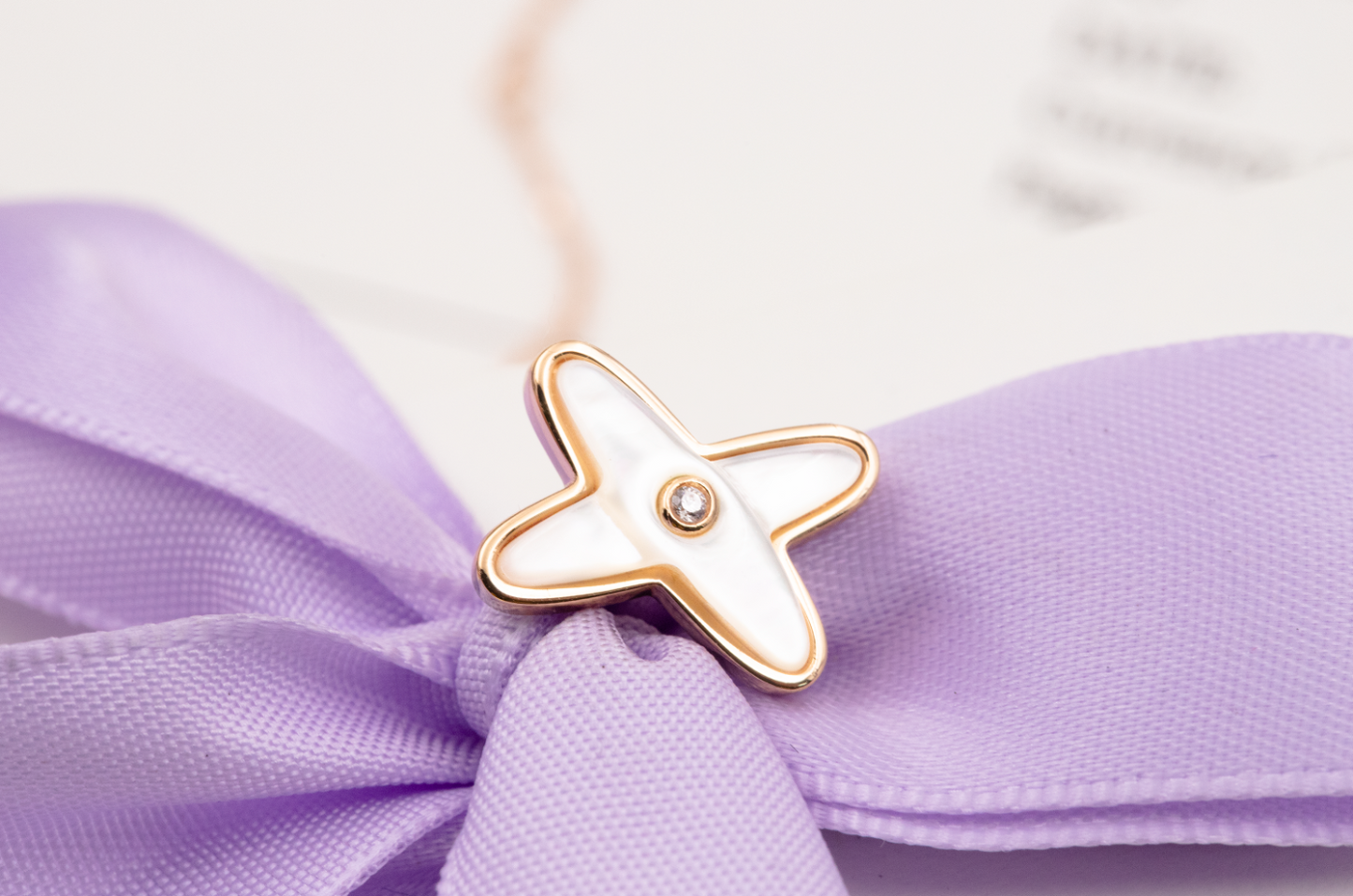 [Angela Jewellery]JEUX DE WHITE MOP ROSE GOLD DIAMOND EARRINGS