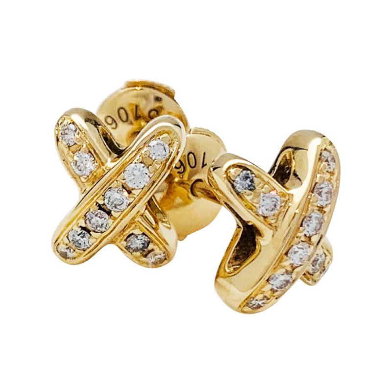 [Angela Jewellery]JEUX DE GOLD DIAMOND EARRINGS