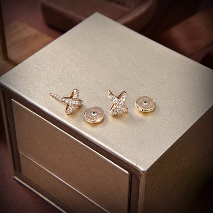 [Angela Jewellery]JEUX DE GOLD DIAMOND EARRINGS