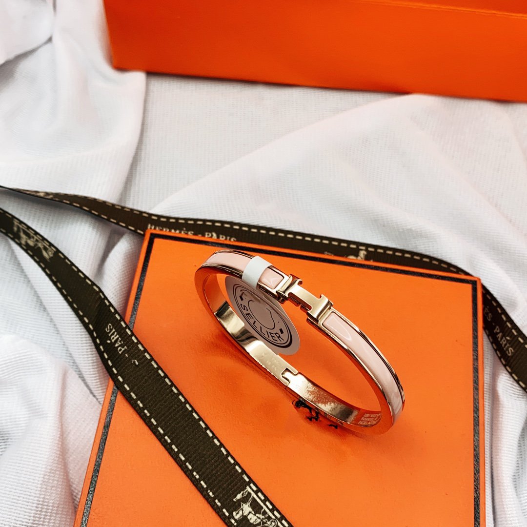 [Angela Jewellery]CLASSIC HM CLIC  PINK 8MM ENAMEL BRACELET