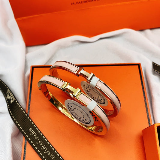 [Angela Jewellery]CLASSIC HM CLIC  PINK 8MM ENAMEL BRACELET