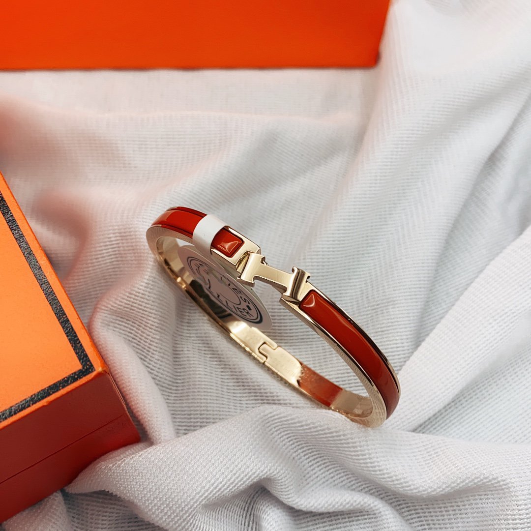 [Angela Jewellery]CLASSIC HM CLIC RED 8MM ENAMEL BRACELET