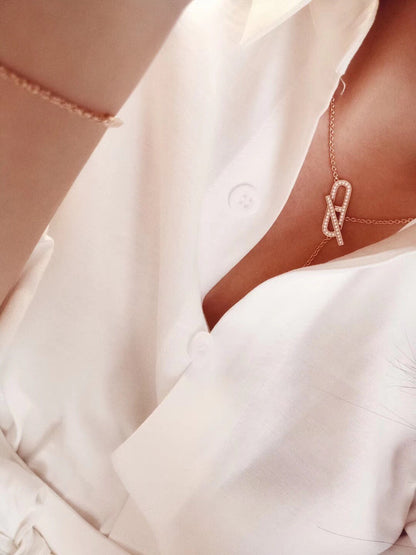 [Angela Jewellery]HM FIRE PIG NOSE NECKLACE TRENDY STREET