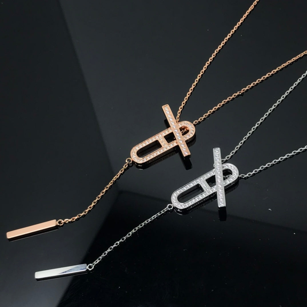 [Angela Jewellery]HM NECKLACE PLATINUM ROSE GOLD DIAMOND