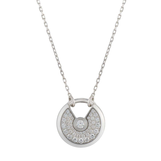 [Angela Jewellery]AMULETTE SILVER FULL DIAMOND NECKLACE