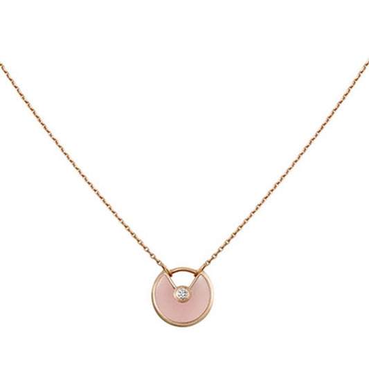 [Angela Jewellery]AMULETTE ROSE GOLD PINK MOP NECKLACE