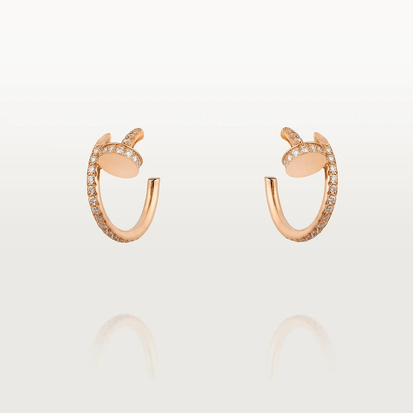 [Angela Jewellery]JUSTE EARRINGS 12.75MM PINK GOLD DIAMOND