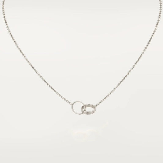 [Angela Jewellery]LOVE NECKLACE PINK GOLD AND SILVER