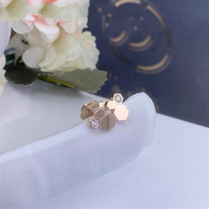 [Angela Jewellery]BEE LOVE PINK GOLD DIAMOND EARRINGS