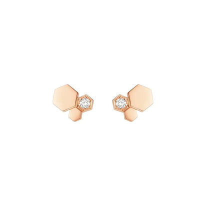[Angela Jewellery]BEE LOVE PINK GOLD DIAMOND EARRINGS