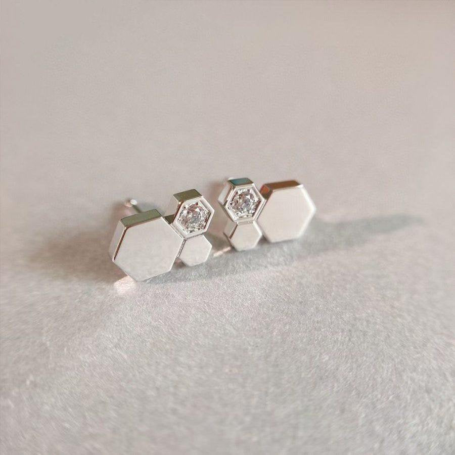 [Angela Jewellery]BEE LOVE SILVER DIAMOND EARRINGS