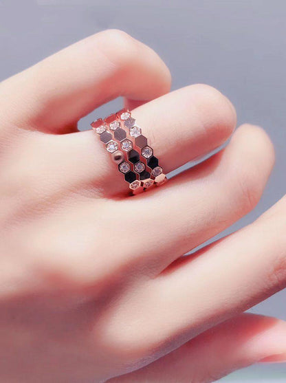 [Angela Jewellery]BEE LOVE RING PINK GOLD DIAMOND