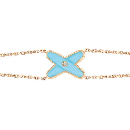[Angela Jewellery]JEUX BRACELET TURQUOISE PINK GOLD 1 DIAMOND