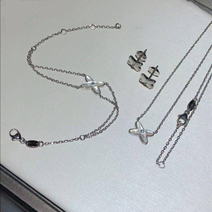 [Angela Jewellery]JEUX BRACELET WHITE MOP SILVER 1 DIAMOND