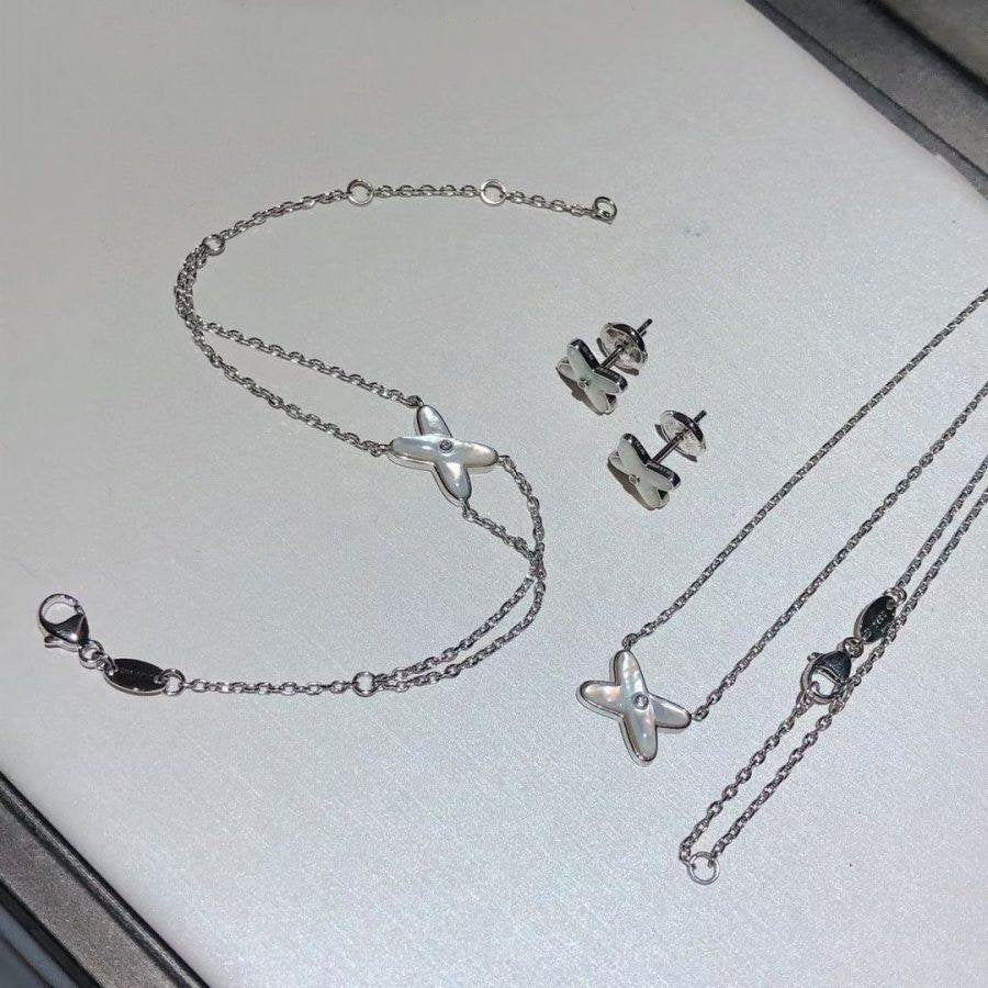 [Angela Jewellery]JEUX BRACELET WHITE MOP SILVER 1 DIAMOND