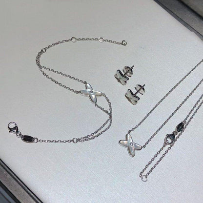 [Angela Jewellery]JEUX BRACELET WHITE MOP SILVER 1 DIAMOND