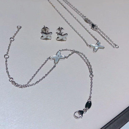 [Angela Jewellery]JEUX BRACELET WHITE MOP SILVER 1 DIAMOND