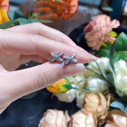 [Angela Jewellery]JEUX DE SILVER DIAMOND EARRINGS