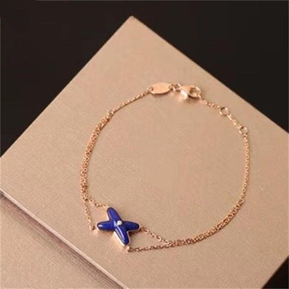 [Angela Jewellery]Hollow Design Four-Leaf Clover Flower Shape Ring
