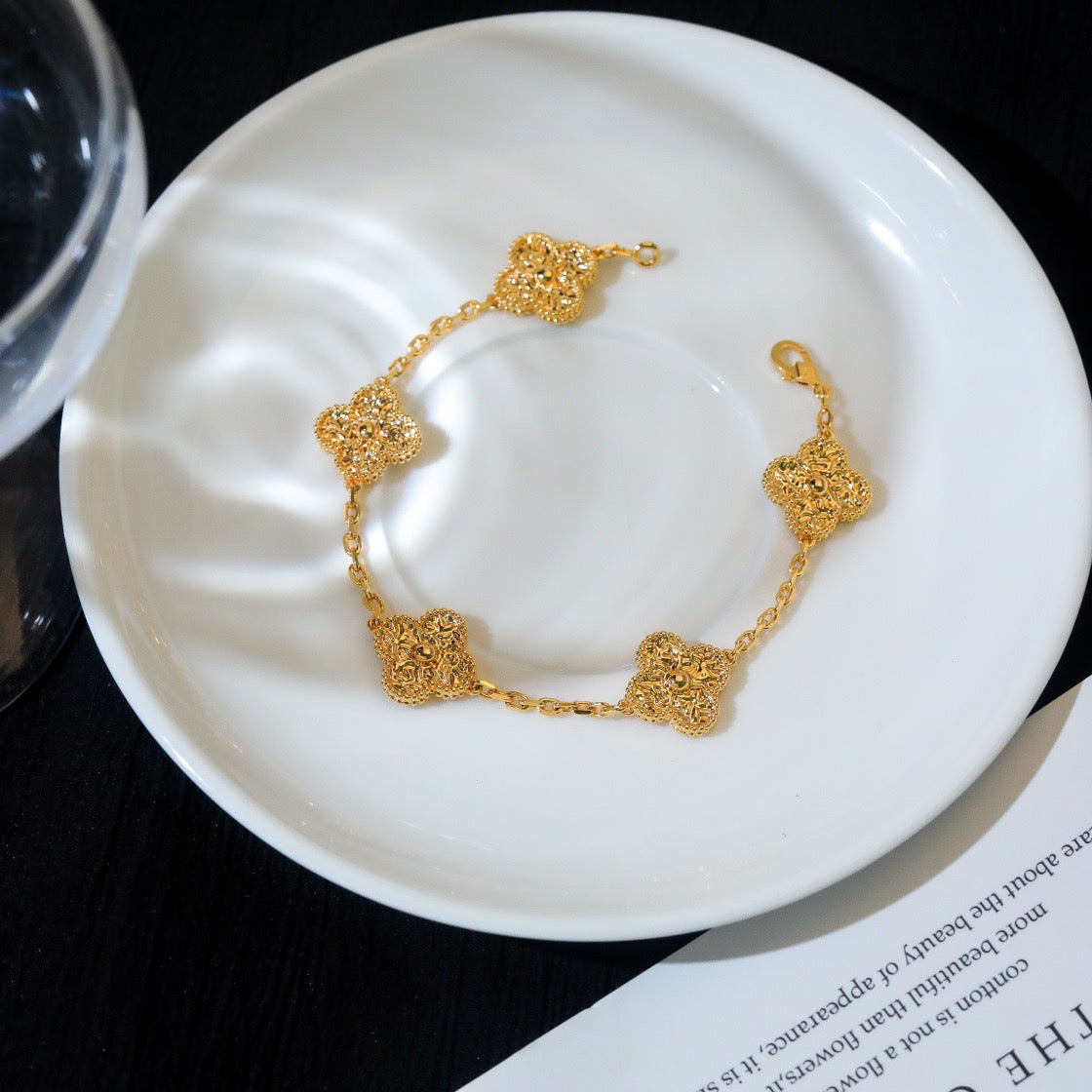 [Angela Jewellery]CLOVER 5 MOTIFS BRONZING BRACELET