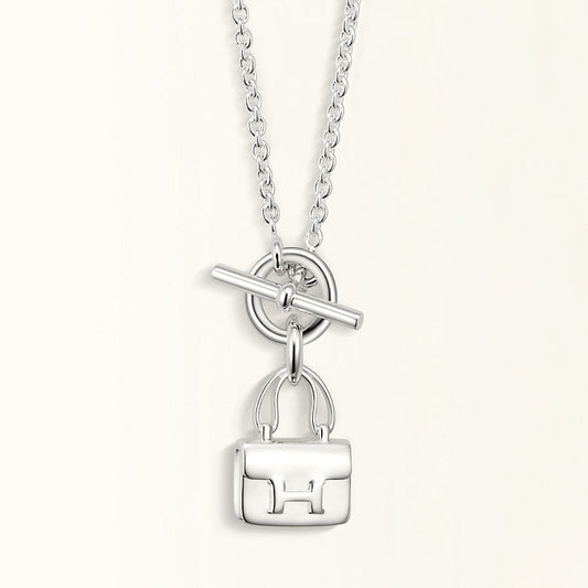 [Angela Jewellery]POP H PEDANT SILVER NECKLACE