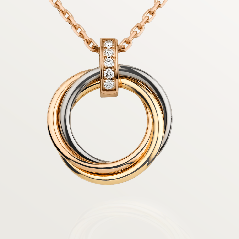 [Angela Jewellery]TRINITY NECKLACE GOLD  DIAMONDS