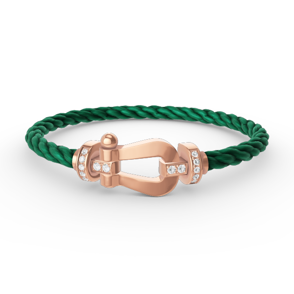 [Angela Jewellery]FORCE LARGE HORSESHOE HALF DIAMOND BRACELET ROSE GOLD