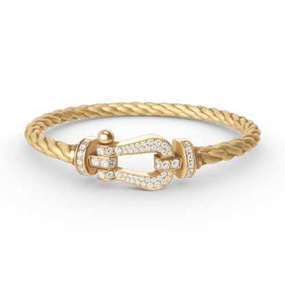[Angela Jewellery]FORCE LARGE HORSESHOE FULL DIAMOND BRACELET GOLD