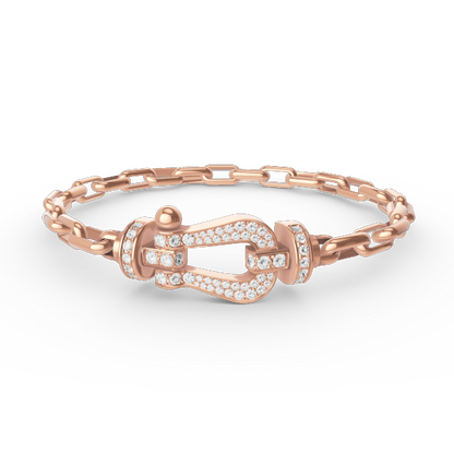 [Angela Jewellery]FORCE LARGE HORSESHOE CLASP  METAL BRACELET