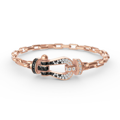 [Angela Jewellery]FORCE LARGE HORSESHOE CLASP  METAL BRACELET