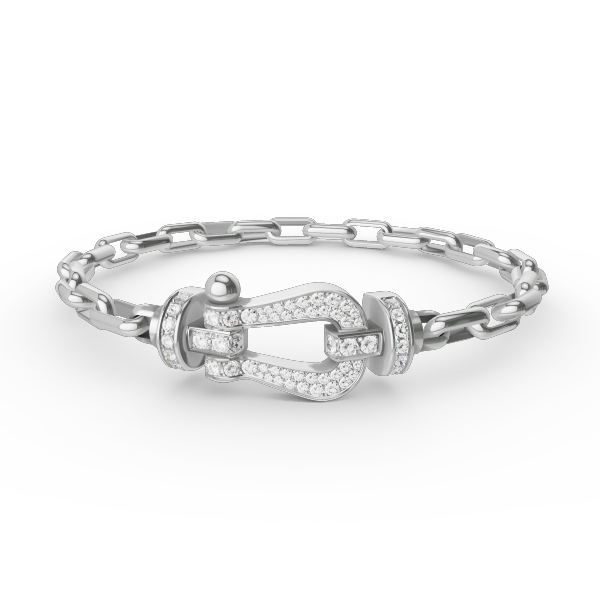 [Angela Jewellery]FORCE LARGE HORSESHOE CLASP  METAL BRACELET