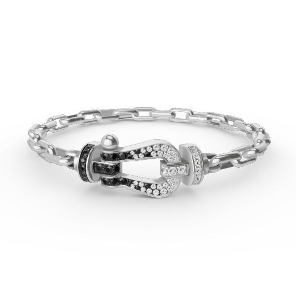 [Angela Jewellery]FORCE LARGE HORSESHOE CLASP  METAL BRACELET
