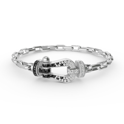 [Angela Jewellery]FORCE LARGE HORSESHOE CLASP  METAL BRACELET