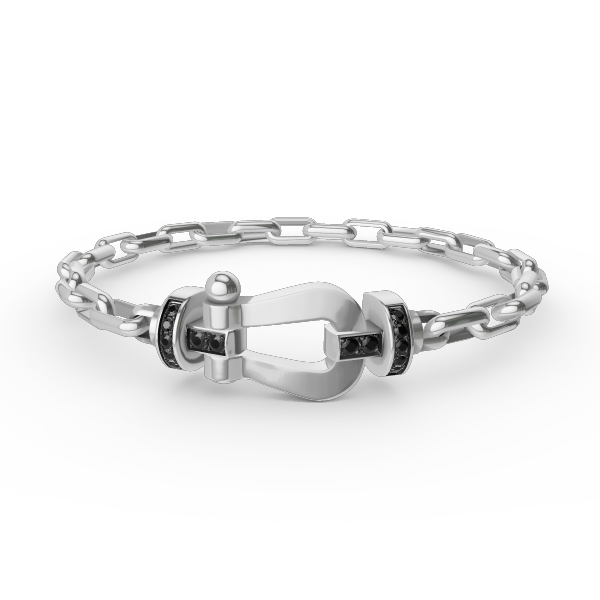 [Angela Jewellery]FORCE LARGE HORSESHOE CLASP  METAL BRACELET