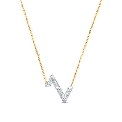 [Angela Jewellery]VOLT SILVER DIAMOND PEDANT NECKLACE