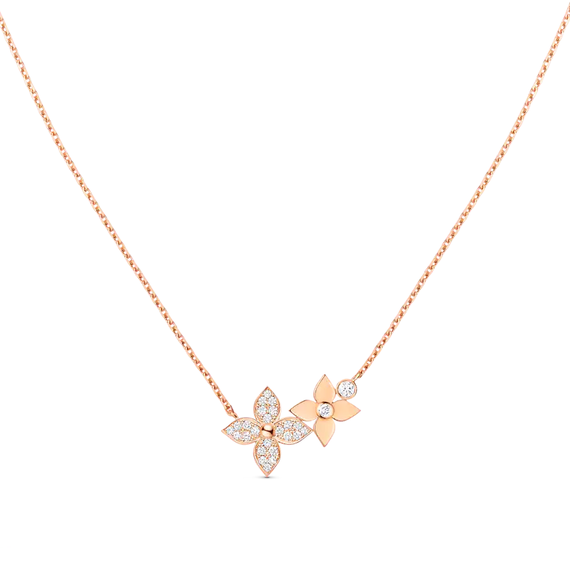 [Angela Jewellery]STAR BLOSSOM NECKLACE PINK GOLD DIAMONDS