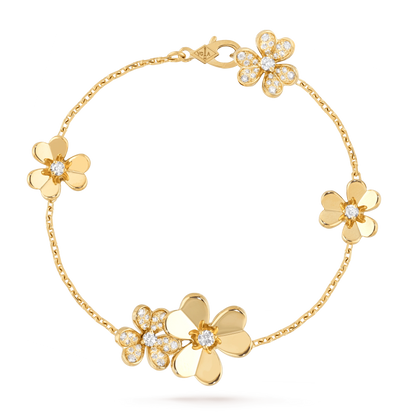 [Angela Jewellery]FRIVOLE GOLD 5 FLOWERS BRACELET