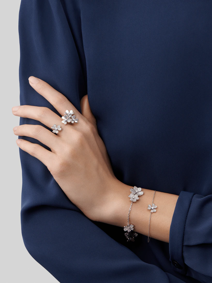 [Angela Jewellery]FRIVOLE SILVER FLOWER DIAMOND BRACELET