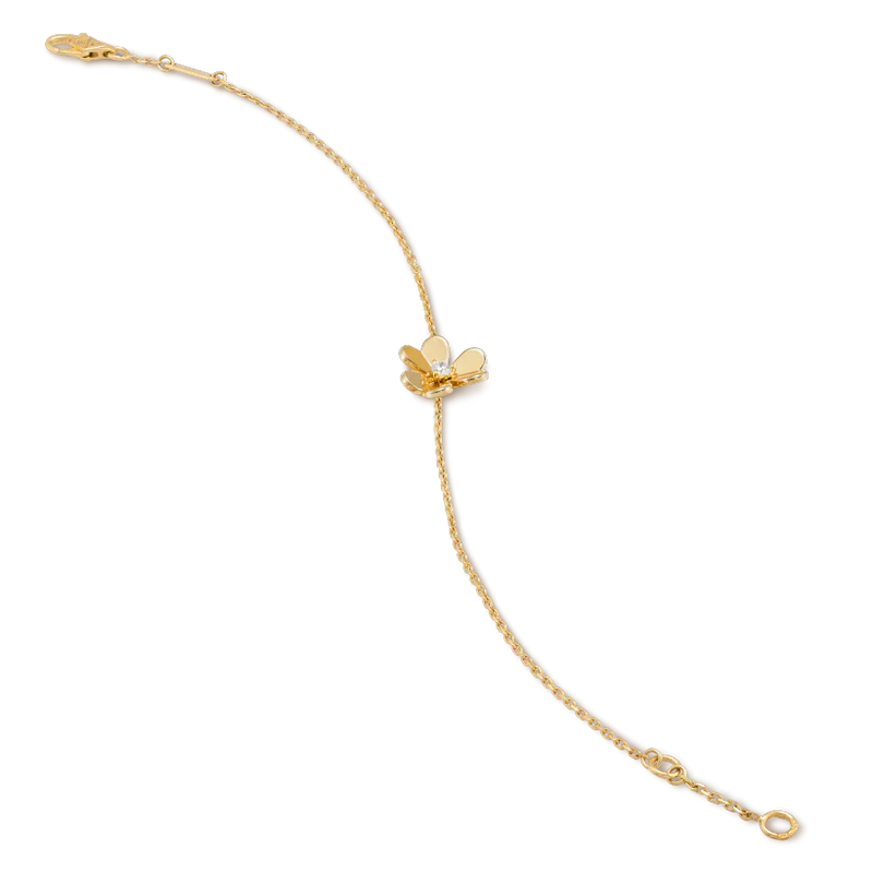 [Angela Jewellery]FRIVOLE GOLD FLOWER PINK MALACHITE BRACELET