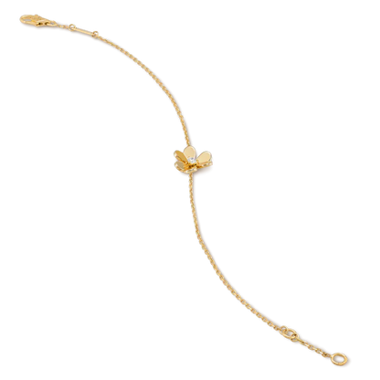 [Angela Jewellery]FRIVOLE GOLD FLOWER PINK MALACHITE BRACELET