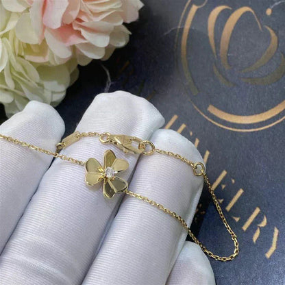 [Angela Jewellery]FRIVOLE GOLD FLOWER PINK MALACHITE BRACELET