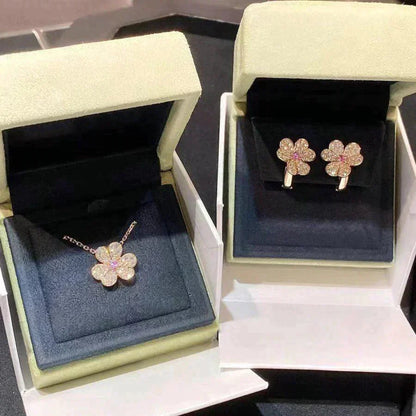 [Angela Jewellery]FRIVOLE ROSE GOLD FLOWER DIAMOND NECKLACE