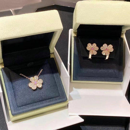 [Angela Jewellery]FRIVOLE ROSE GOLD FLOWER DIAMOND NECKLACE