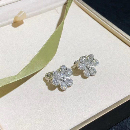 [Angela Jewellery]FRIVOLE SILVER FLOWER DIAMOND EARRINGS