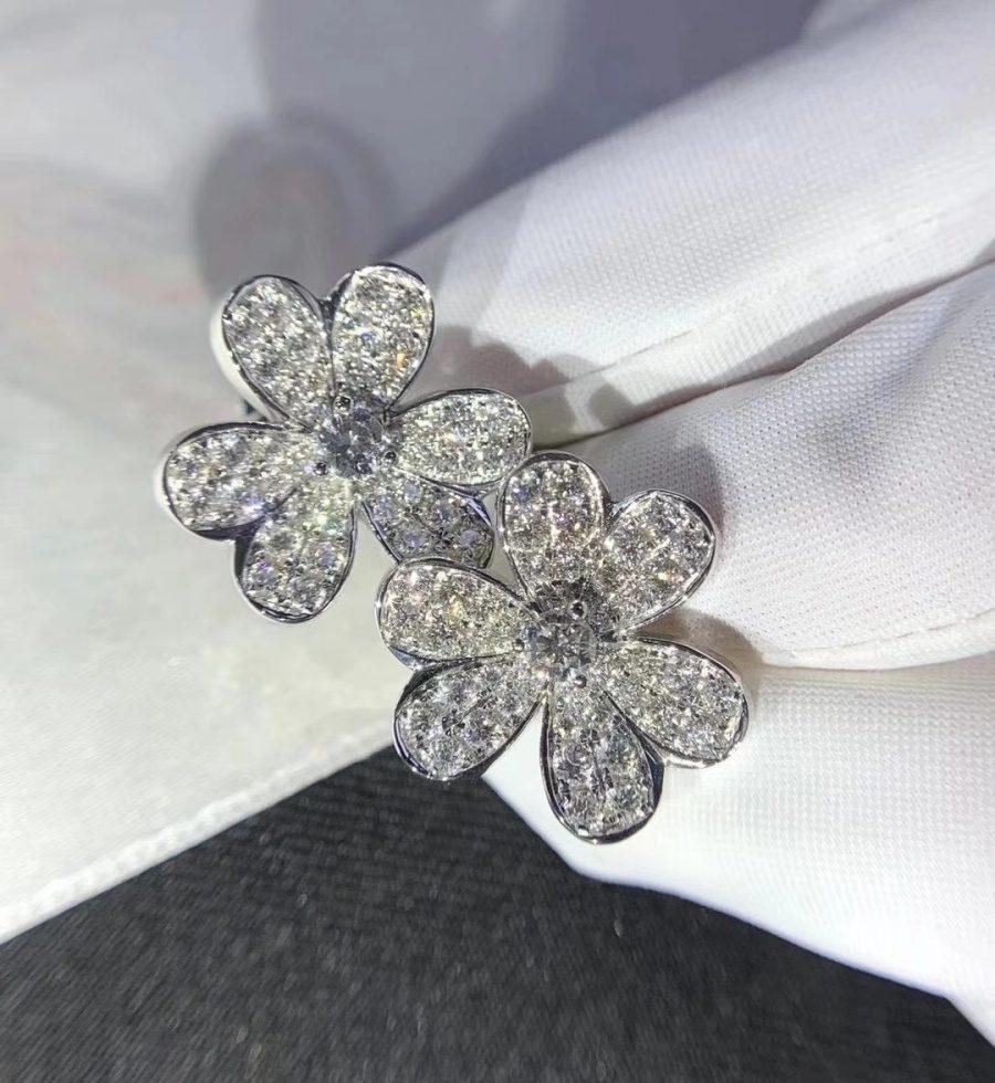 [Angela Jewellery]FRIVOLE SILVER FLOWER DIAMOND EARRINGS