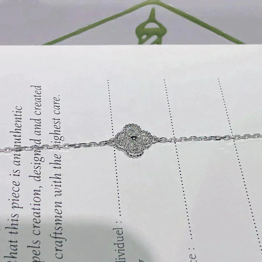 [Angela Jewellery]CLOVER  SINGLE FLOWER BRACELET SILVER