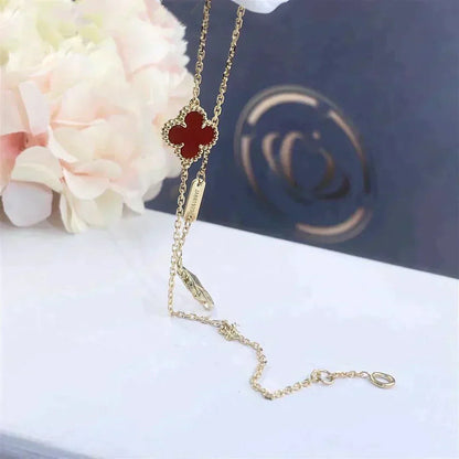 [Angela Jewellery]CLOVER  CARNELIAN SINGLE FLOWER BRACELET