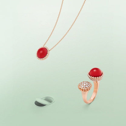 [Angela Jewellery]PERLEE COULEURS DIAMOND ROSE GOLD BETWEEN THE FINGER RING