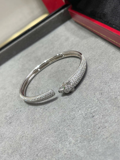 [Angela Jewellery]PANTHERE FULL DIAMOND OPEN BRACELET